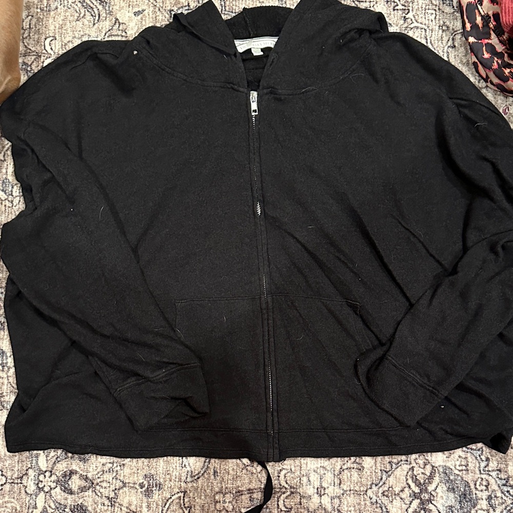 Victoria's Secret Black Zip-Up Hoodie